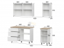 Кухонный гарнитур Денвер 1600 Белый текстурный