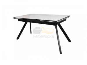 Стол раздвижной Атлант 1200 мрамор белый/черный муар