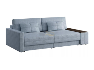 Диван Киото Б-1т-1т-Бн Onix 16 синий, накладка Венге