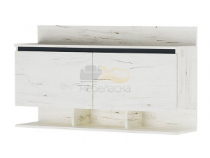 Антресоль 1200 Гретта дуб крафт белый/антрацит