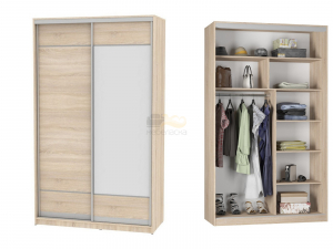 Шкаф-купе Белла B-220х135х60-1 (D7D8)