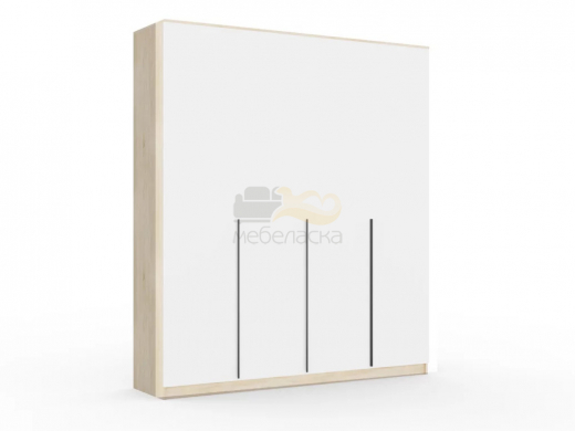 Шкаф Монблан New распашной 2000 4-х дверный Дуб сонома-Белый Шагрень