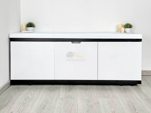 Экран под ванну МДФ Rita Black 1800 мм белый